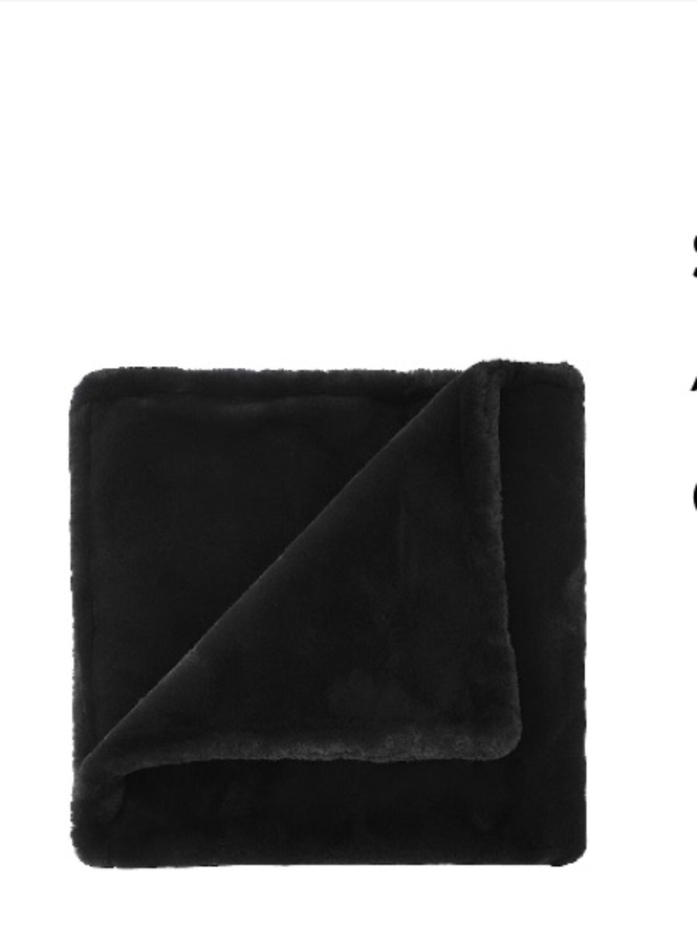 Apparis Noir Faux Fur Throw